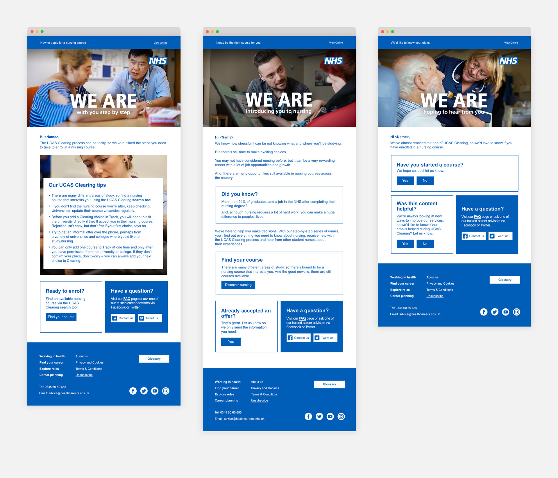 NHS Recruitment Emails Before